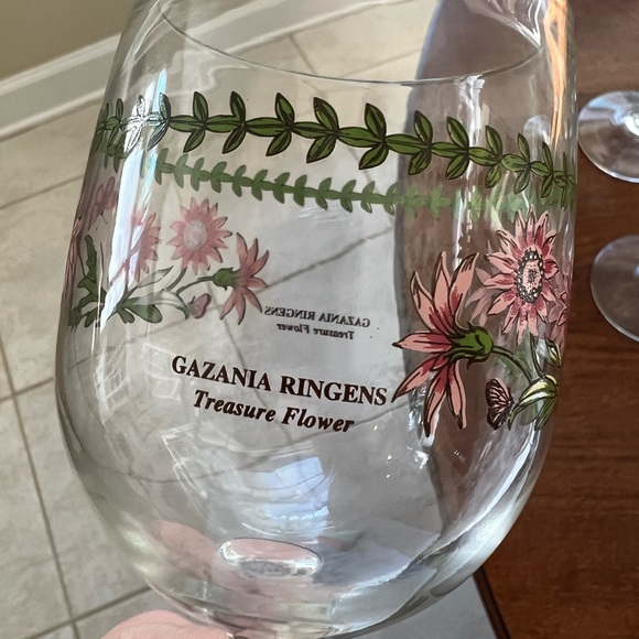 Vintage 6 Portmeirion Botanic Garden Stemmed Wine Glass - Picture 7 of 9